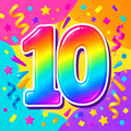 Chiffre 10 coloré