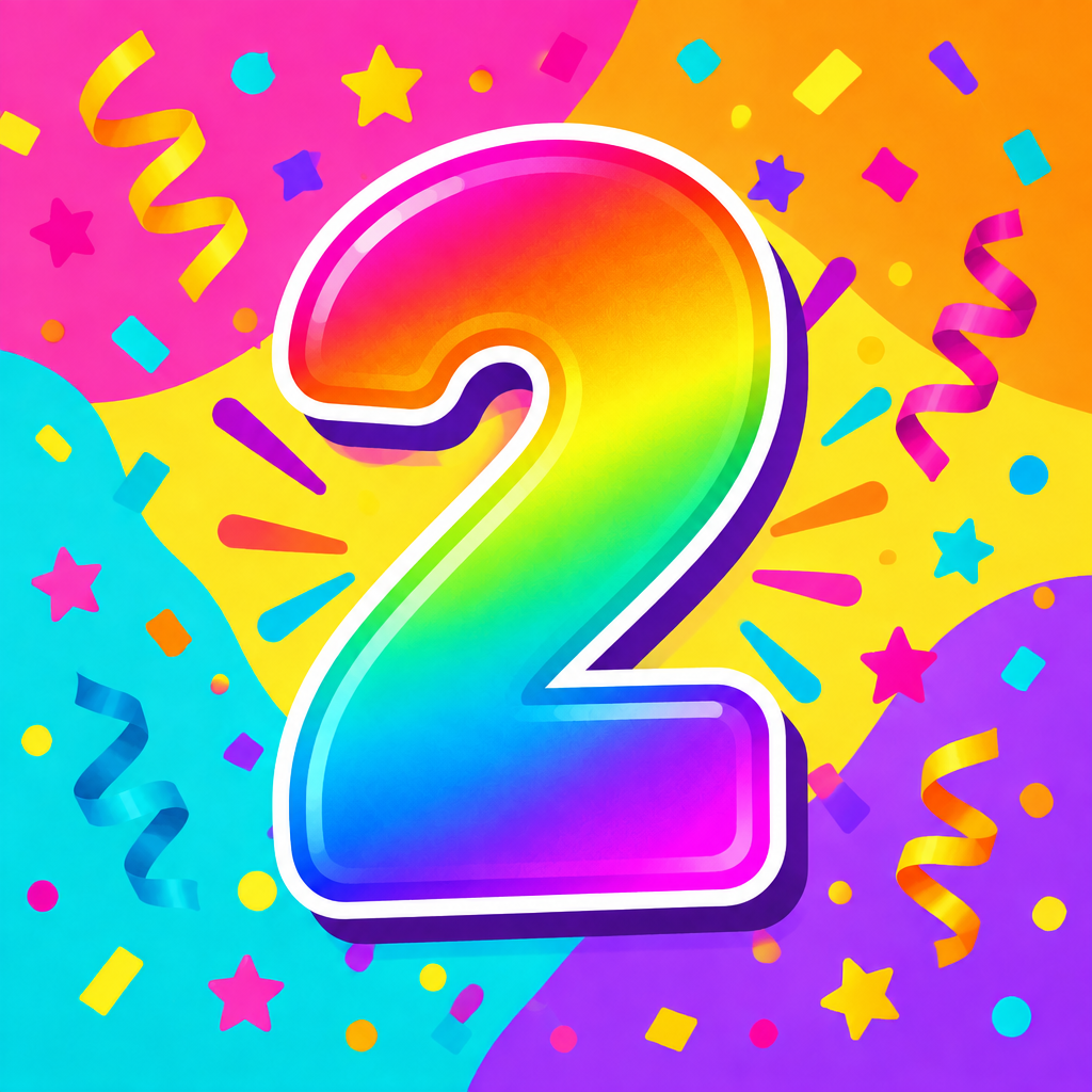 Chiffre 2 coloré