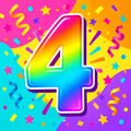 Chiffre 4 coloré