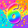Chiffre 6 coloré