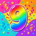 Chiffre 9 coloré